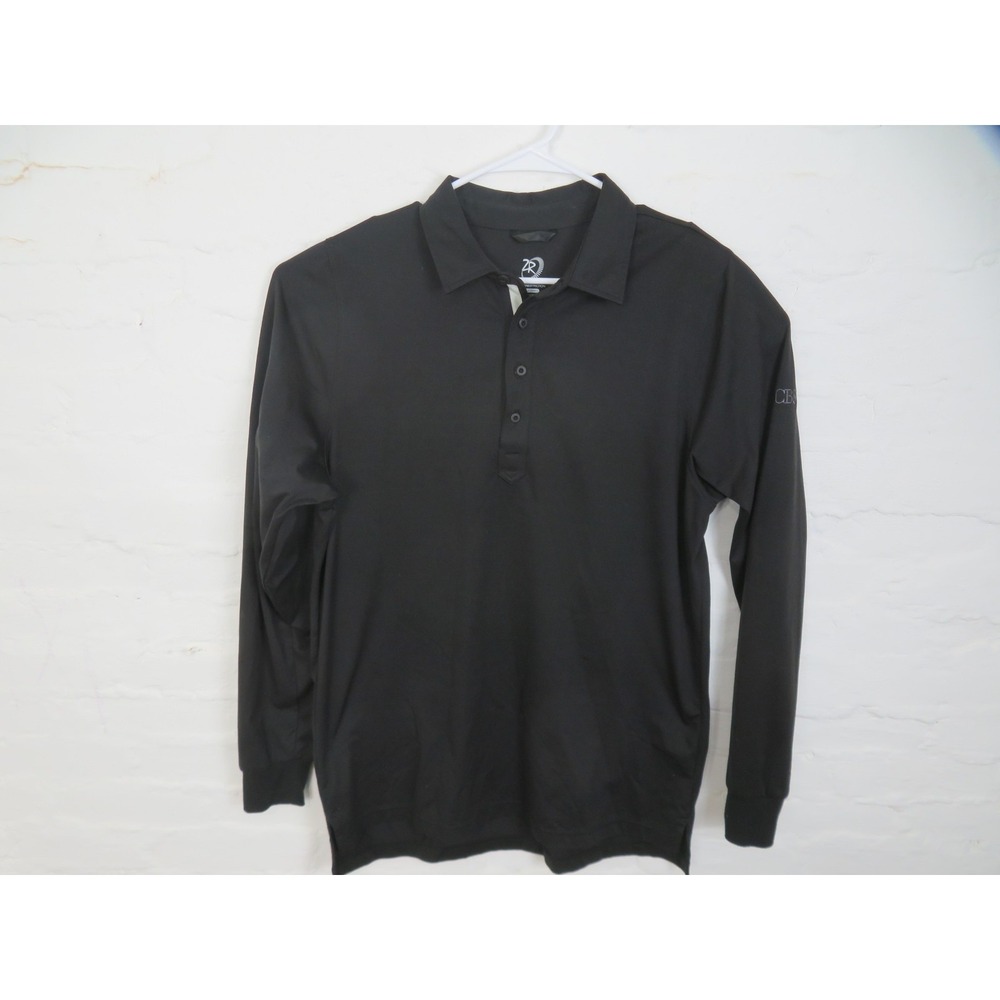Zero Restriction Polo Shirt Men Large Black Long Sleeve Tour Series Performance